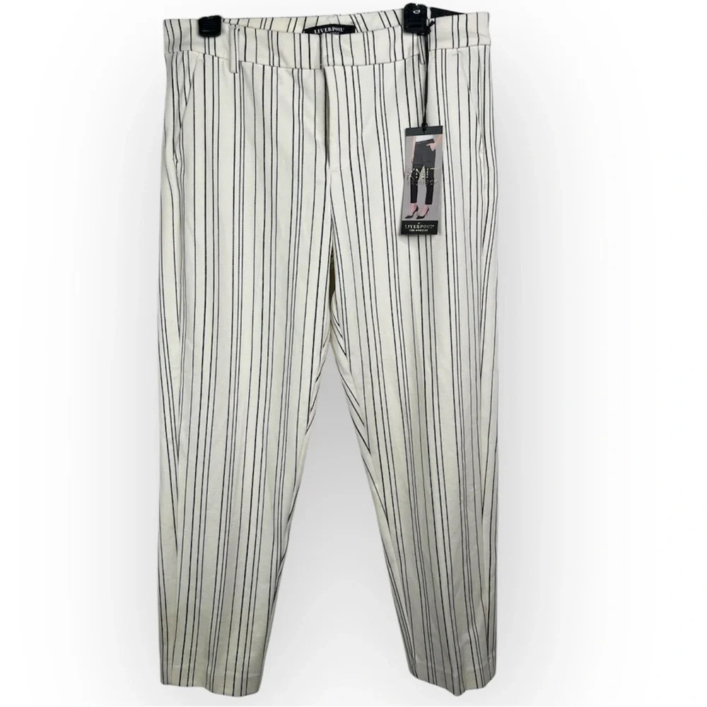 Liverpool Cream and Black Pinstripe Pants